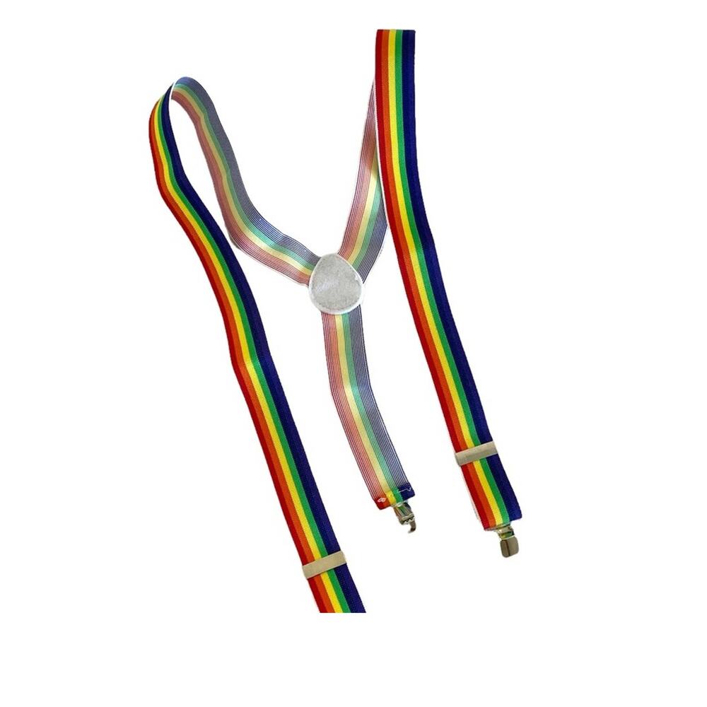 New rainbow adult one size adjustable stretch suspenders A1 8060